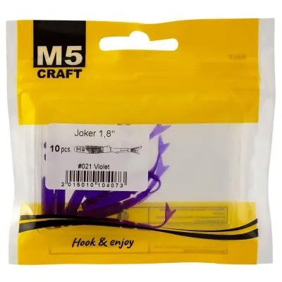 Силиконови примамки M5 Craft Joker 1.8", 46 мм, 021 Violet, 10 бр.