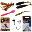 Light Rock Fishing Комплект от силиконови примамки и джиг глави - 43 броя в опаковка