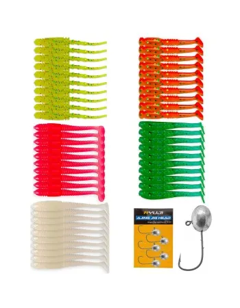 Силикони с джиг глави за Ajing/LRF риболов Ryuji, 69 бр.