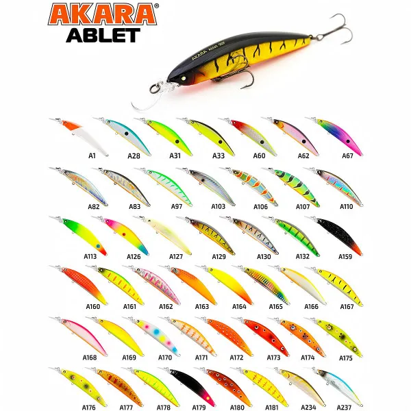 Воблер Akara Ablet 90F, 90 мм, 12 г, цвят A165 — снимка 2