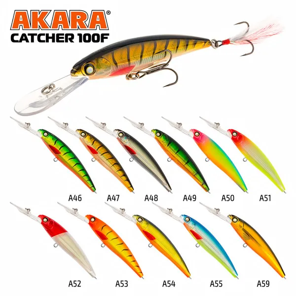 Воблер Akara Catcher 100F, 100 мм, 14 г, цвят A52 — снимка 2