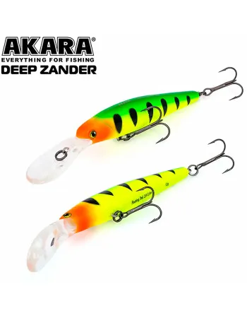 Плаващ воблер Akara Deep Zander F, 90 мм, 12 г, цвят A102