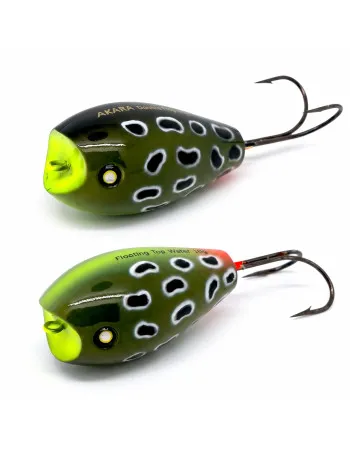 Воблер-попер Akara Double Egg 45F, 45 мм, 10 г, цвят A36