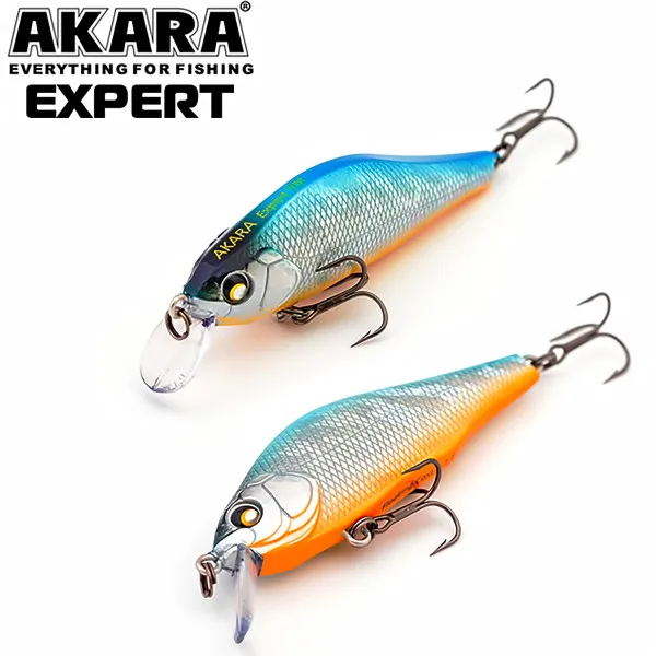 Плаващ воблер Akara Expert F, 70 мм, 9 г, цвят А82 — снимка 1