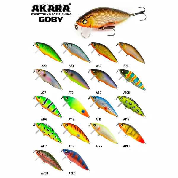 Воблер Akara Goby 65F, 65 мм, 8 г, цвят A117 — снимка 2