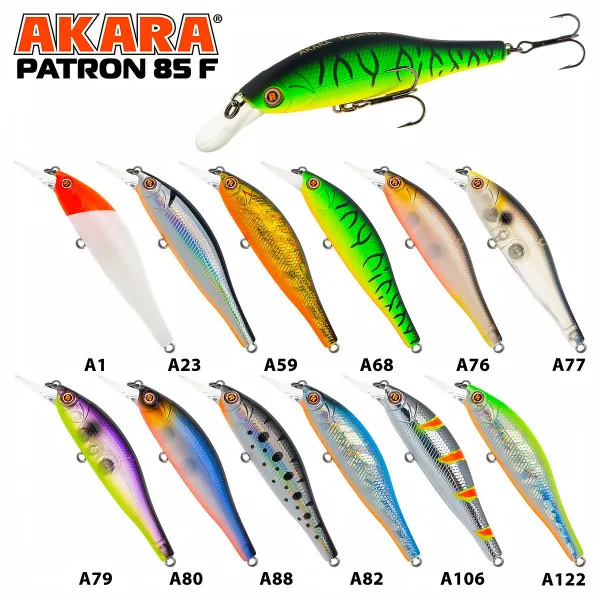 Воблер Akara Patron 85F, 85 мм, 10 г, цвят A106 — снимка 2