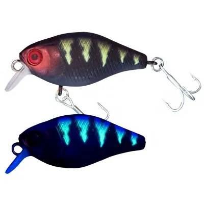 Плаващ воблер Jackall Chubby F, 38 мм, 4 г, цвят UV Mat Black Perch