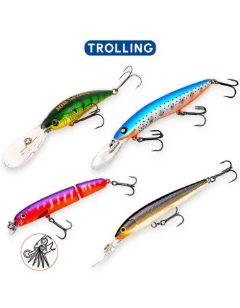 Комплект воблери за Тролинг на Бяла риба Predominator, Zander, 4 бр.