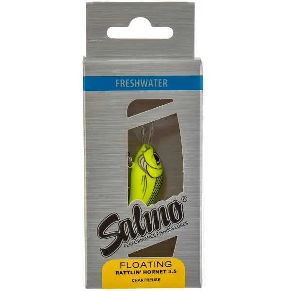 Плаващ воблер Salmo Rattlin' Hornet 35 мм, 3.1 г, цвят Chartreuse — снимка 2