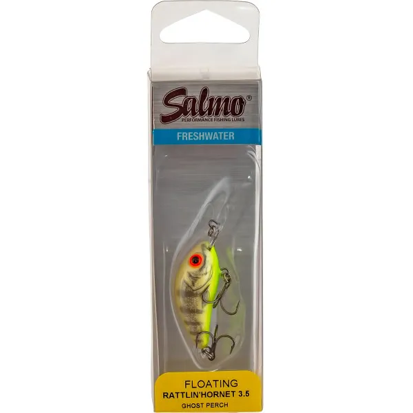 Плаващ воблер Salmo Rattlin' Hornet 35 мм, 3.1 г, цвят Ghost Perch — снимка 2