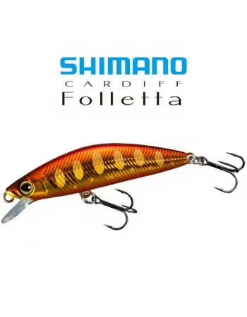 Бавнопотъващ миноу воблер Shimano Cardiff Folletta SS, 50 мм, 3.3 г, цвят Gold Yamame