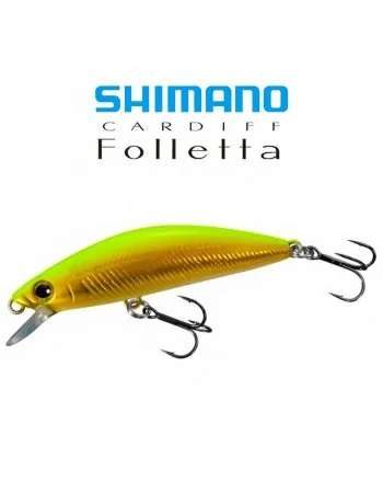 Бавнопотъващ миноу воблер Shimano Cardiff Folletta SS, 50 мм, 3.3 г, цвят Lemon Chart