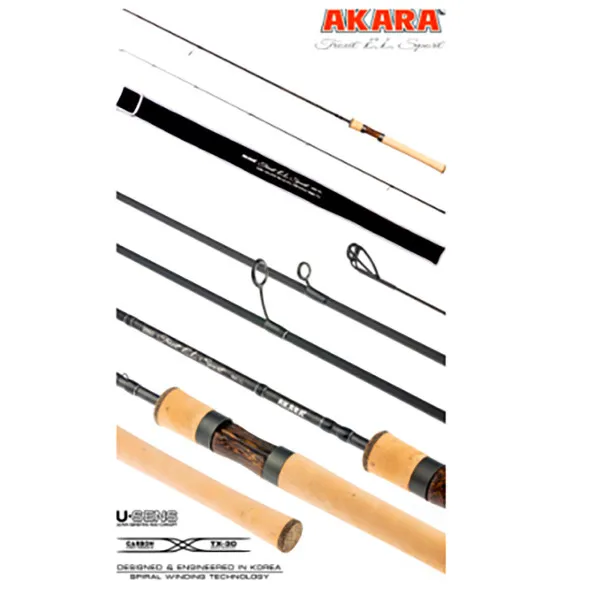 Спининг въдица Akara Trout EL Sport 662 UL 1.98 м, 0.5-4.5 г, Цяла дръжка — снимка 3