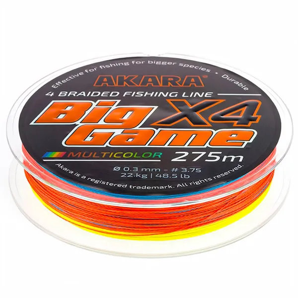 Плетено влакно Akara X4 Big Game, Multicolor, 275 м — снимка 2