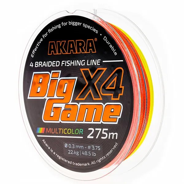Плетено влакно Akara X4 Big Game, Multicolor, 275 м — снимка 5