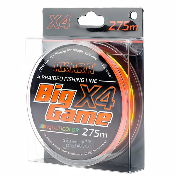 Плетено влакно Akara X4 Big Game, Multicolor, 275 м — снимка 6