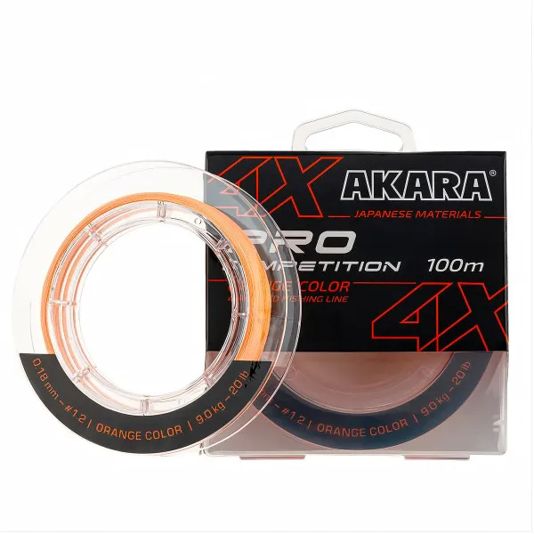 Плетено влакно Akara 4X Pro Competition, Orange, 150 м — снимка 1