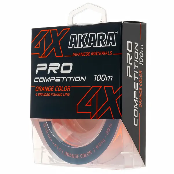 Плетено влакно Akara 4X Pro Competition, Orange, 150 м — снимка 3
