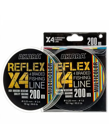 Плетено влакно Akara X4 Reflex, Multicolor, 200 м