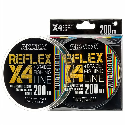 Плетено влакно Akara X4 Reflex, Multicolor, 200 м