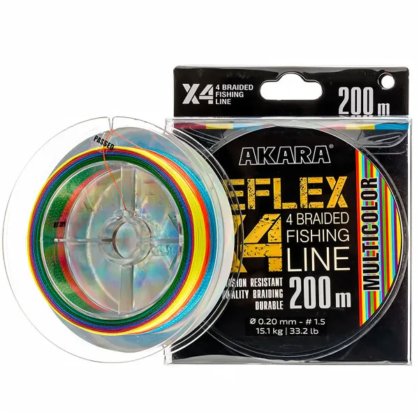 Плетено влакно Akara X4 Reflex, Multicolor, 200 м — снимка 3