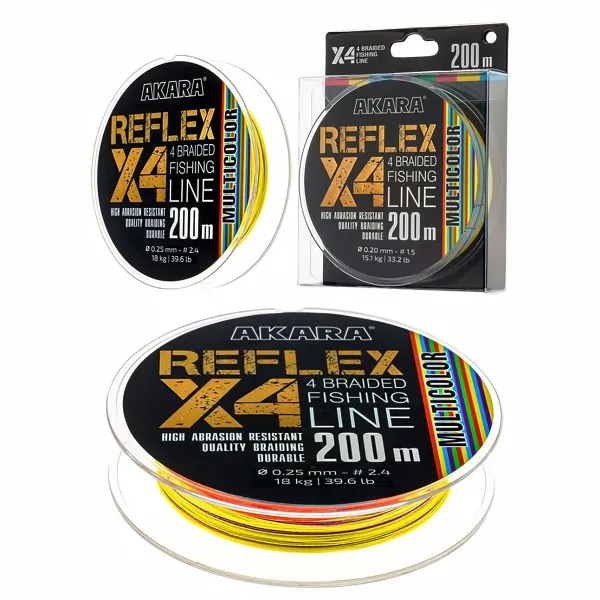 Плетено влакно Akara X4 Reflex, Multicolor, 200 м — снимка 6