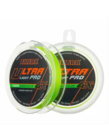 Плетено влакно Akara X4 Ultra Light Pro Competition, Green, 150 м