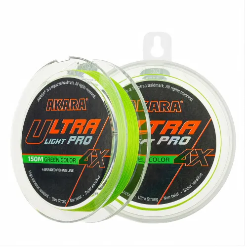 Плетено влакно Akara X4 Ultra Light Pro Competition, Green, 150 м
