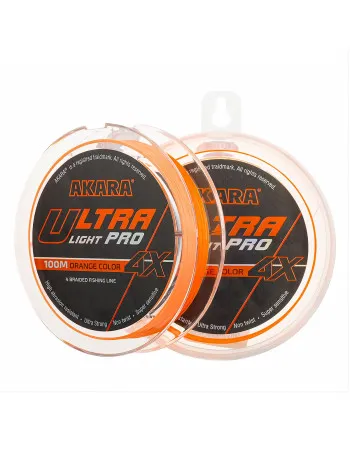 Плетено влакно Akara X4 Ultra Light Pro Competition, Orange, 150 м