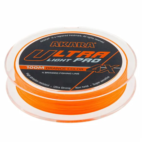 Плетено влакно Akara X4 Ultra Light Pro Competition, Orange, 150 м — снимка 2