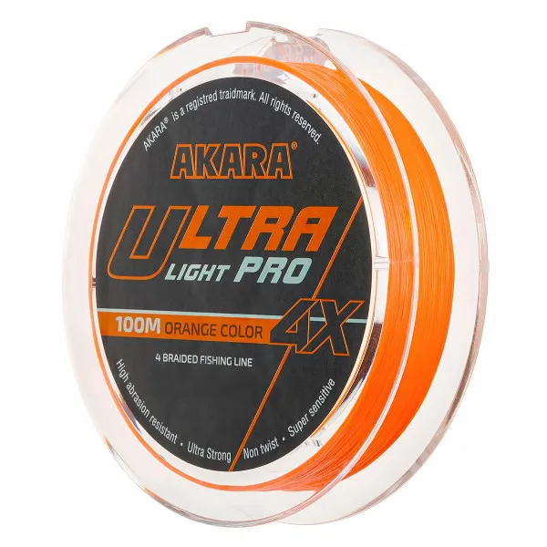 Плетено влакно Akara X4 Ultra Light Pro Competition, Orange, 150 м — снимка 3