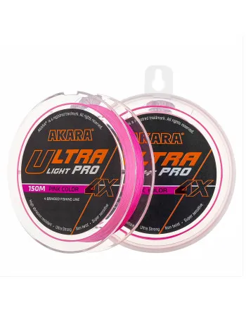 Плетено влакно Akara X4 Ultra Light Pro Competition, Pink, 150 м