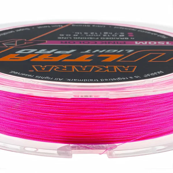 Плетено влакно Akara X4 Ultra Light Pro Competition, Pink, 150 м — снимка 4