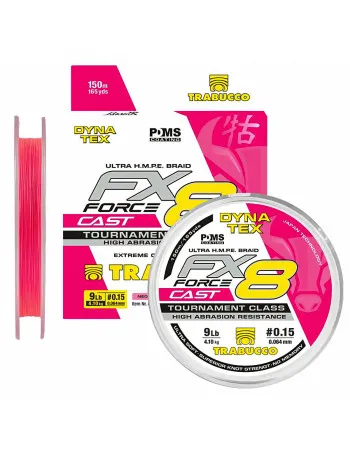 Плетено влакно Trabucco Dynatex FX8 Force Cast, Neon Pink, 150 м