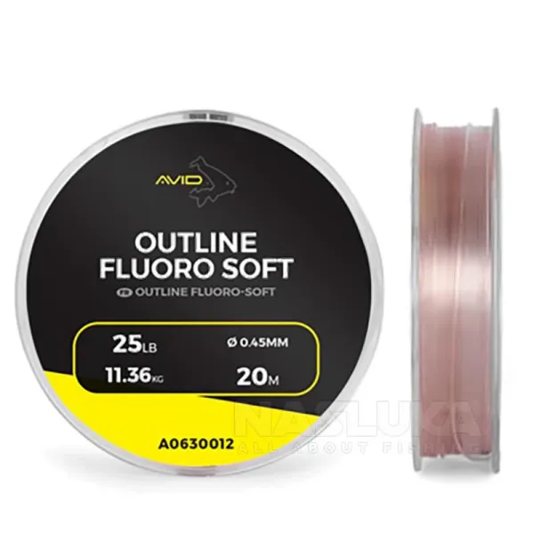 Флуорокарбон за шарански монтажи Avid Carp Outline Fluoro Soft, 20 м — снимка 1