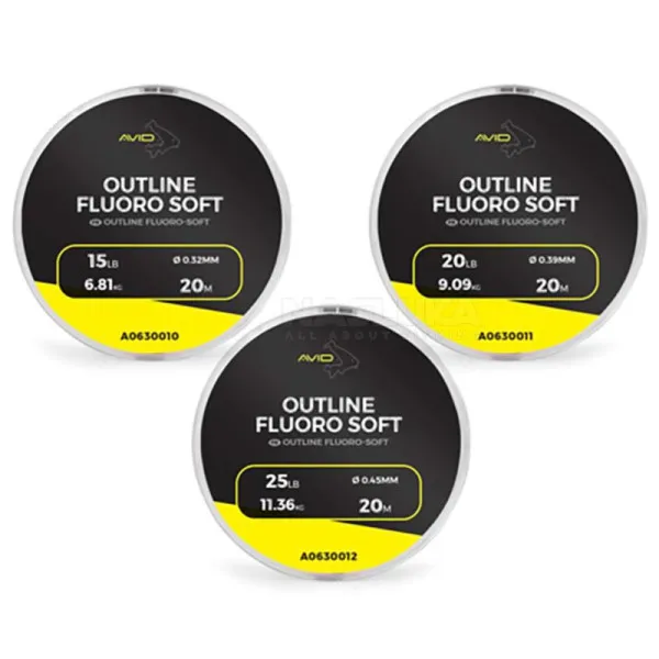 Флуорокарбон за шарански монтажи Avid Carp Outline Fluoro Soft, 20 м — снимка 4