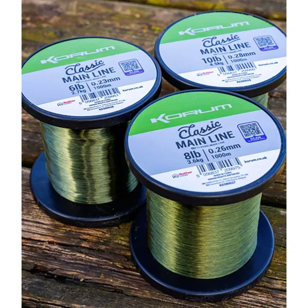 Монофилно влакно Korum Classic Main Line, 1000 м — снимка 2