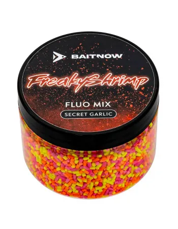 Ароматна добавка за фидер и метод фидер Mikado Baitnow Fluo Mix, 150 мл, Freaky Shrimp