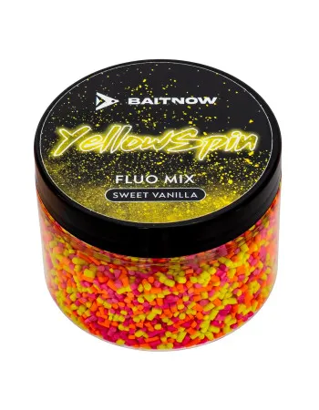 Ароматна добавка за фидер и метод фидер Mikado Baitnow Fluo Mix, 150 мл, Yellow Spin