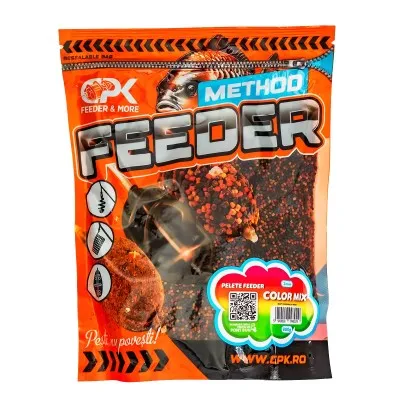 Микропелети за фидер CPK Method Feeder Pellets, 2 мм, 800 г, Color Mix
