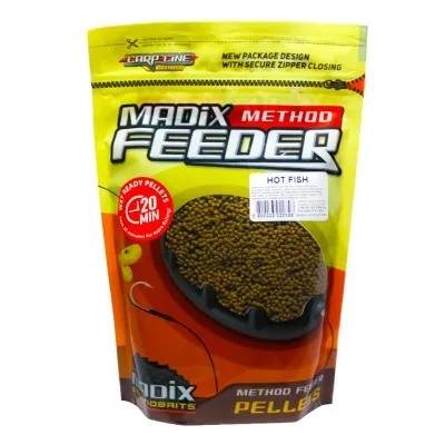 Овлажнени микропелети Madix Wet Ready Method Feeder Pellets, 500 г, Hot Fish