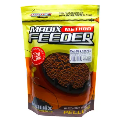 Овлажнени микропелети Madix Wet Ready Method Feeder Pellets, 500 г, Mango & Scopex
