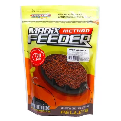 Овлажнени микропелети Madix Wet Ready Method Feeder Pellets, 500 г, Strawberry