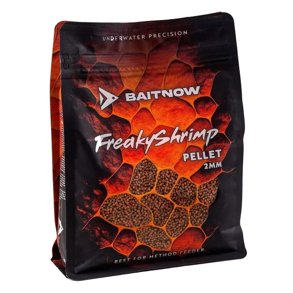 Метод фидер пелети Mikado Freaky Shrimp 2 мм, 800 г — снимка 1