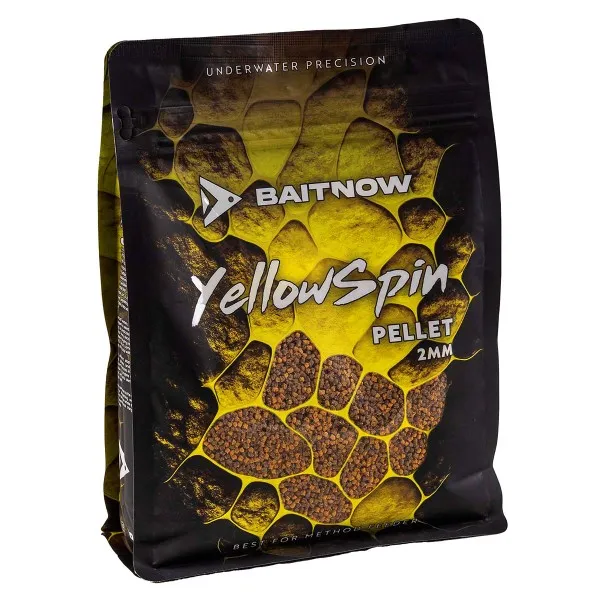 Метод фидер пелети Mikado Yellow Spin 2 мм, 800 г — снимка 1
