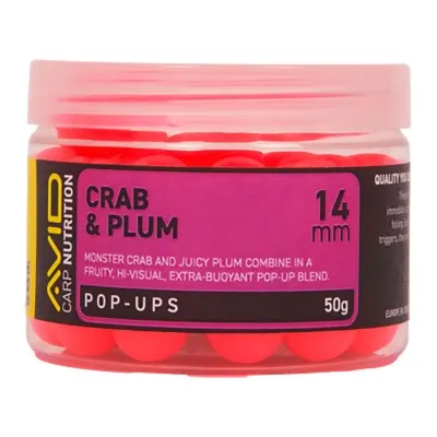 Плаващи топчета за шаран Avid Carp Pop-Ups, 14 мм, Crab & Plum