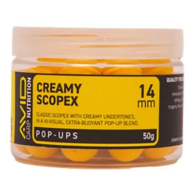 Плаващи топчета за шаран Avid Carp Pop-Ups, 14 мм, Creamy Scopex