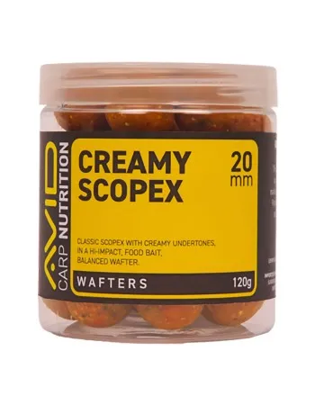 Балансирани топчета за шаран Avid Carp Wafters, 15 мм, Creamy Scopex