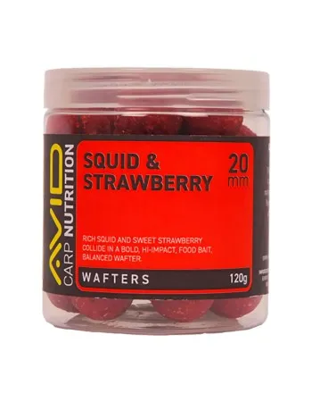 Балансирани топчета за шаран Avid Carp Wafters, 15 мм, Squid & Strawberry