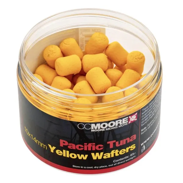 Вафтери CC Moore Pacific Tuna Yellow Dumbell Wafters 10x14 мм — снимка 2